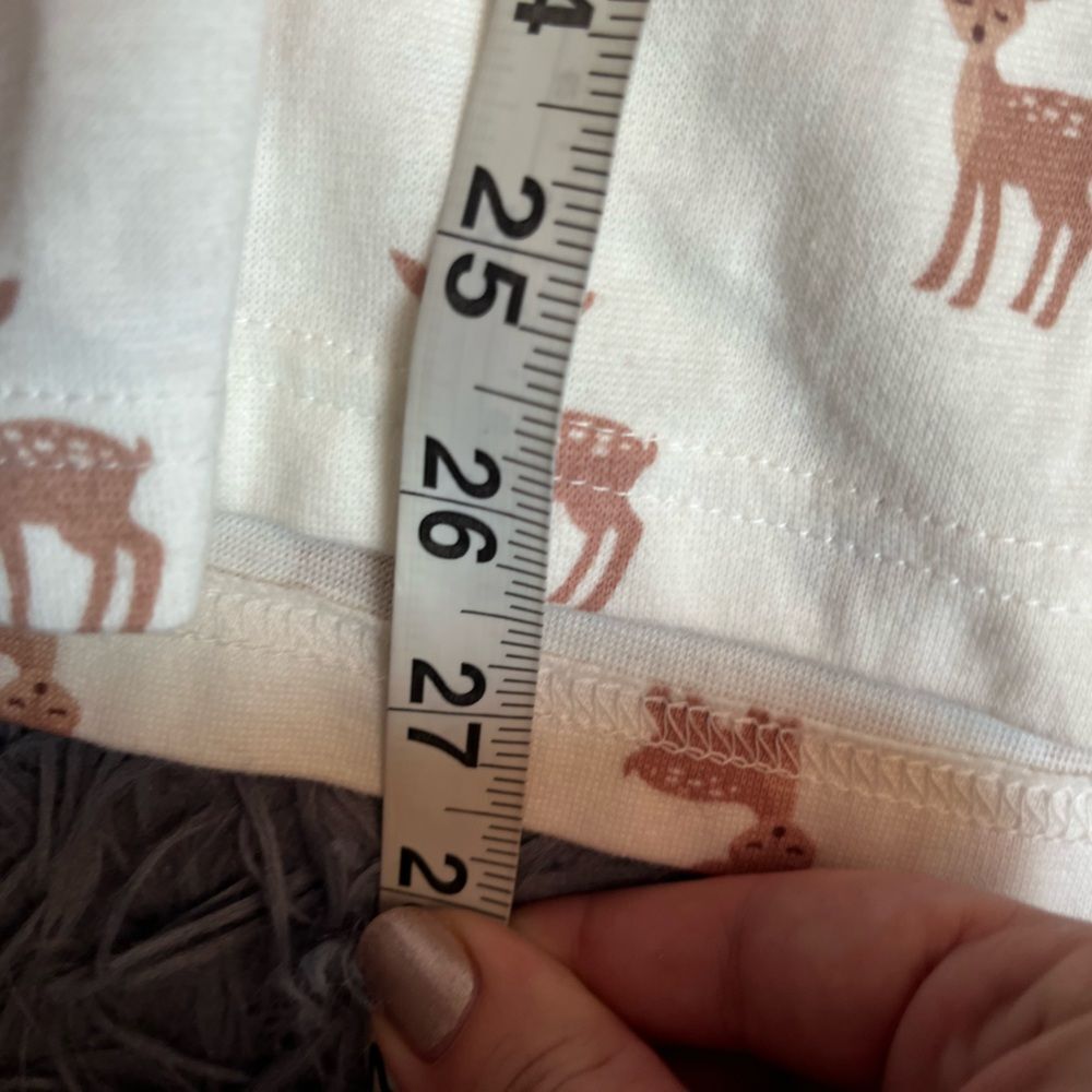 Monica + Andy Maternity Sweatshirt Oh Deer Organic Cotton White Brown Size L NWT - Picture 4 of 6